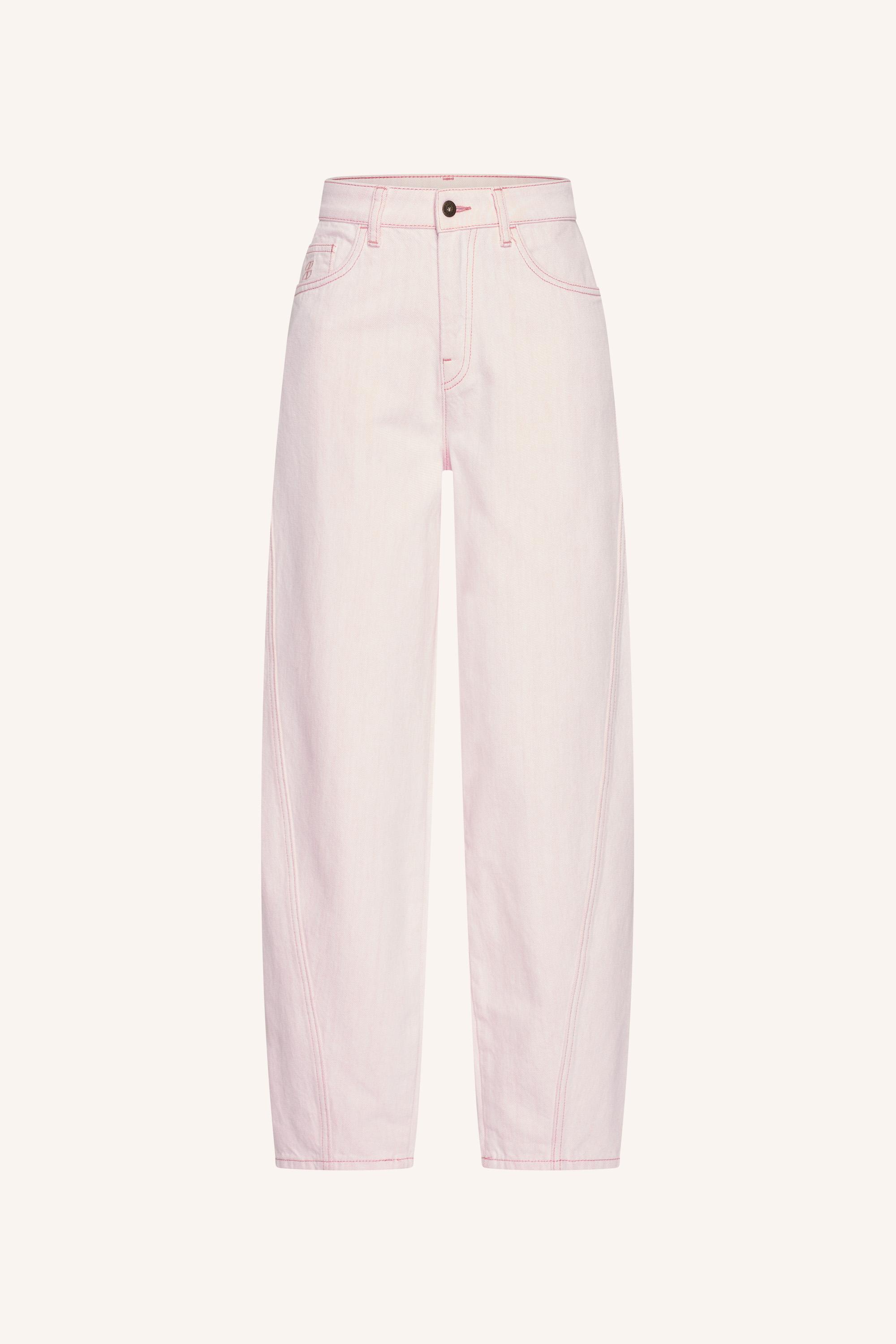 By-Bar Begum Slub Jeans Light Pink Damen Barrel Leg rosa